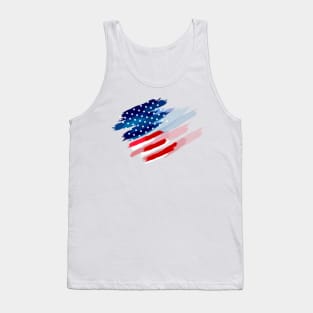 USA Grunge Paint American Flag Tank Top